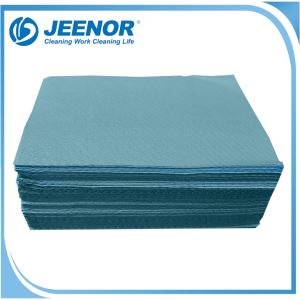 蓝色增强工业清洁纸擦拭四折包装